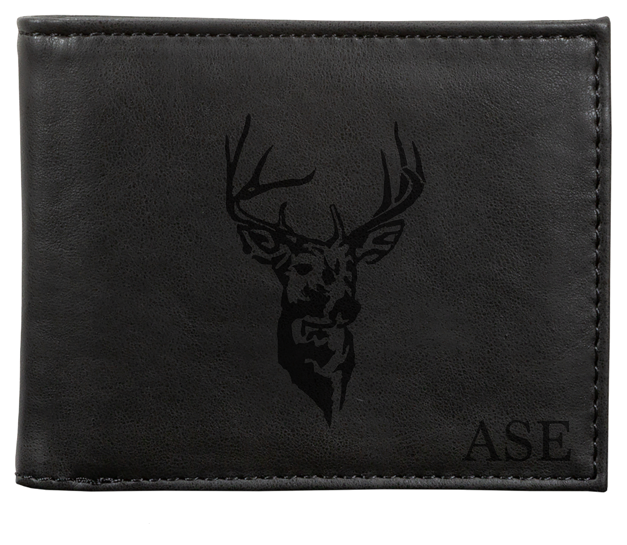 RedHead Personalized Deer Design Vegan-Leather Billfold Wallet | Bass ...